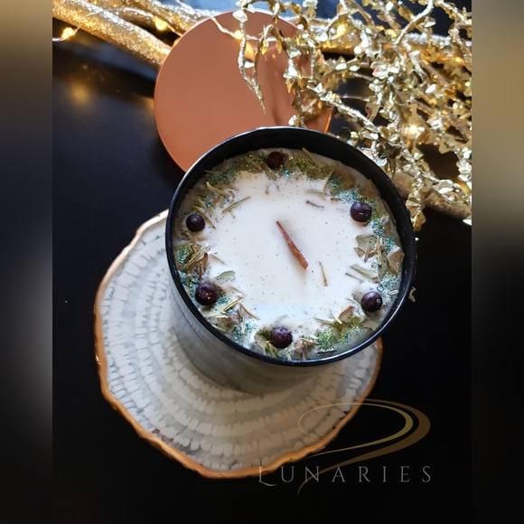 Resin Candle Accent, Large Coaster, Handmade - Picture 4 of 7